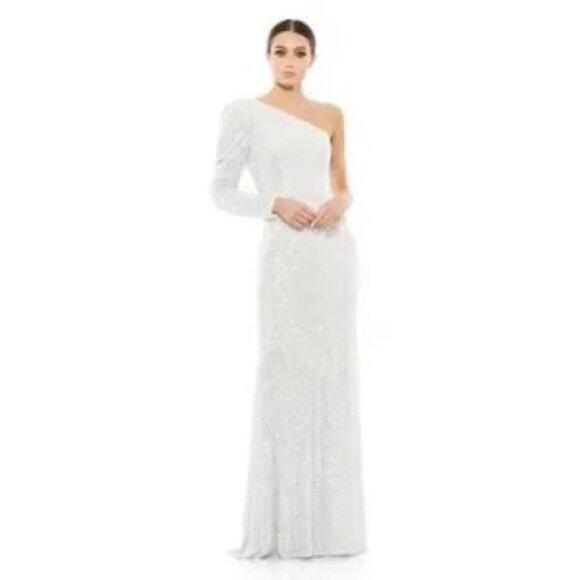 NWT | IEENA for Mac Dugal, White Sparkle Bridal Dress. Style 26591, Size 4 - Picture 1 of 12
